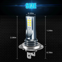 หลอดไฟรถยนต์, LED, 2835 12SMD, ไฟตัดหมอก, H11, H1, H3, 9005, 881, 880, H4, H7, ไฟรถยนต์