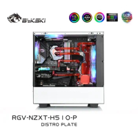 Bykski RGV-NZXT-H510-P,Distro Plate For NZXT H510 Flow Case,Waterway Board Reservoir Water Cooling Kit For Computer CPU GPU