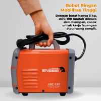 COD ENBIS Mesin Las ARC-180 220V/380V 6.6KVA/8.8KVA 28KHZ 90V/85V 60% 30-250A F 340X190X330mm 7KG Bo