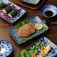 果盤 長條壽司盤長方形方盤陶瓷餐具水果盤子家用烘培碟子餃盤 雙十一購物節