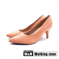 WALKING ZONE SUPER WOMAN空姐系列 尖頭時尚經典高跟鞋 女鞋-橘