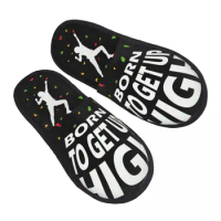 Born To Get Up High Bouldering House Slippers Women Comfy Memory Foam Rock Climbing Slip On Hotel Slipper Shoes
