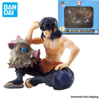 In Stock Original Bandai Ichibankuji Demon Slayer Tengen Uzuku Visit Hashibira Inosuke Figure Anime Model Toy Gift