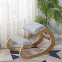 Wooden Orthopedic Seat Myopia Prevention Study Chair Kneeling Spine Orthopedic Seat Correction Sitting Posture Computer Chair