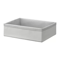 BAXNA 收納盒, 灰色/白色, 26x34x10 公分