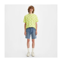 【LEVIS 官方旗艦】男 501 93復古膝上排釦直筒牛仔短褲/精工中藍染石洗/褲管不收邊 熱賣單品 85221-0057