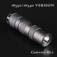 18350/16340 version Convoy S2+ Gray XML2 U2-1A EDC LED Flashlight,torch,lanterncamping light, lamp,for bicycle