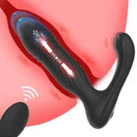 Wireless Remote Control Telescopic Prostate 3 Generation 10 Frequency Telescopic Vibration Prostate Massager Sex Toys For Men