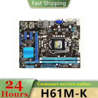Intel H61 H61M-K motherboard Used original LGA 1155 LGA1155 DDR3 16GB USB2.0 SATA2 Desktop Mainboard
