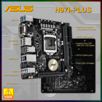 LGA 1150 Motherboard ASUS H97I-PLUS Intel H97 Motherboard 2×DDR3 16GB PCI-E 3.0 M.2 USB2.0 HDMI Mini-ITX For Core i7/i5/i3/ cpu