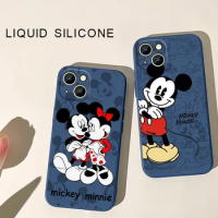 NEW Mickey Mouse Phone Case For Apple iPhone 14 13 12 mini 11 Pro Max 8 7 Plus XR XS X Liquid Rope Funda Cover