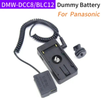 DMW-BLC12 Dummy Battery DCC8 With NP F970 F750 F550 Battery Adapter Plate Set for Panasonic DMC-G80 G85 GX8 G6 G7 FZ300 FZ2500