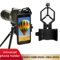 Universal Phone Holder Adjustable Telescope Accessories Monocular Binoculars Adapter Clip Bracket Spotting Scope Outdoor