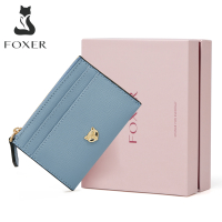 Foxer wallet for women leather wallet original wallet women branded women card holder coin purse for