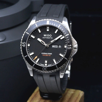 MIDO美度 官方授權M6 Ocean Star 200海洋之星潛水錶 不銹鋼矽膠錶帶42.5㎜(M0264301705100)