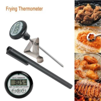 Stainless Steel Deep Fry With Clip BBQ Probe Kitchen Digital Food Thermometer Liquid Candy Meat Thermometers