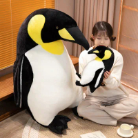 Simulated Penguin Doll Plush Toy Standing Black Yellow White The South Pole Wild Animal Plushie Peluche Kids Birthday Gift