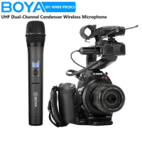 BOYA BY-WM8 PRO K3 UHF Dual-Channel Condenser Wireless Microphone for PC Mobile Smartphone Camera Interview Streaming Youtube