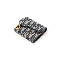 Dompet CHRISTIAN DIOR SADDLE LOTUS OBLIQUE BEIGE TRIFOLD WALLET 100% ORIGINAL 10X8CM