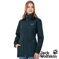 Jack wolfskin飛狼 女 修身防風防潑水保暖外套 (蓄熱鋪棉) 衝鋒衣『青藍』