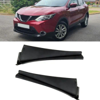 2pcs Wiper Water Deflector Plate Front Windshield Fit For Nissan Qashqai 2008-2015 ABS Black Accessories For Vehicles