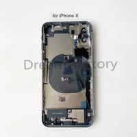 Battery Door Back Rear Housing Frame Cover with Flex Cable Side Buttons for iPhone X Xr Xs Max