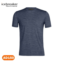 【Icebreaker 紐西蘭 男 Sphere II Cool-Lite圓領短袖上衣-AD150《藍灰麻》】IB0A56C6