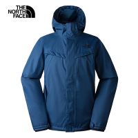 【The North Face 官方旗艦】北面男款藍色防水透氣保暖連帽三合一外套｜88RP926