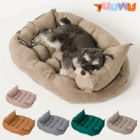 Pet Bed for Dog Multi-function Folding Square Cushion Pets Sofa Nest Puppy Bed for Cats Can Be Deformed Multi-purpose Kennel Bed