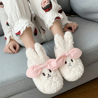 可愛小兔子毛毛拖鞋女室內居家包頭兔兔棉拖鞋女秋冬季網紅ins潮