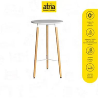 Atria Bozyca Meja Bar Minimalis Bulat 60X60X105 Cm Putih