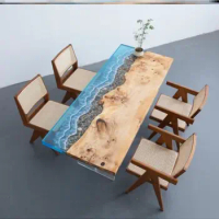 Epoxy resin river table touch sensing tea table, tea table, whole board, wave board, office table, tea table