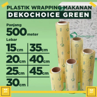 DELKOCHOICE PLASTIK WRAPING MAKANAN CLING WRAP JUMBO FOOD WRAPPING - DELKO HIJAU, 15CM x 500M