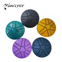 3 Inch Ethereal Drum Mini Glucophone 6 Notes Steel Tongue Drum for Meditation Yoga Biginner Adults Percussion Musical Instrument