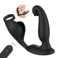 Male Prostate Massager Wireless Anal Vibrator Delay Ejaculation Rings Testicular Scrotum Prostate Stimulate Butt Sex Toy For Men