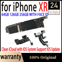 Global Version For iPhone XR Motherboard With Face ID 64GB Main Logic Board 128GB Tested Plate 256GB Support System Updaate &amp; 4G