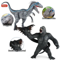 Oenux New Jurassic Indominus Rex Indoraptor King Kong Action Figures Savage Velociraptor Dinossauro World Animals Model Kid Toy