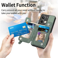Card Slot Wallet Case For OPPO Reno 10 8 7 6 5 Pro Plus 8T 8Z 7Z 6Z Find X5 X3 Lite Pro Magnet Leather Flip Case Cover Funda