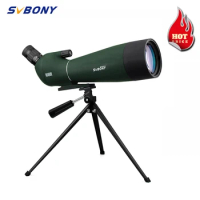 SVBONY SV28 20-60x80 Telescope Spotting Scope Powerful Monocular Spyglass Waterproof BAK4 FMC Shooting Hunting Camping Equipment