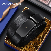 [Có sẵn] Thắt lưng nam Aokang chính hãng da bò thật, dáng cơ bản, dễ phối đồ
