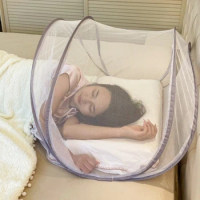 Mosquito Net for Trips Folding Anti Mosquito Insect Net for Head Sleeping Portable Single Mosquito Net for Bed Summer 2024 New.