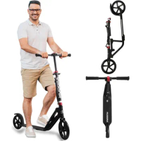 Scooter for Adults - Folding Adult Scooters Adjustable Height, Scooters for Teens 12 Years and up, Kick Scooter for Outdoor Use