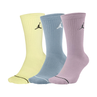 Nike 長襪 Jordan Everyday 男女款 藍 粉 黃 針織 襪子 喬丹 籃球襪 三雙入 SX5545-917