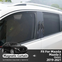 For Mazda 3 Mazda3 BP 2019 2020 2021 2022 2023 Magnetic Car Sunshade Visor Front Rear Windshield Curtain Side Window Sun Shade