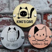 Customized Aluminum-plastic panel Dog Cat Kennel House Door Display Sign Plaque Plate Number