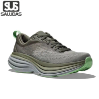 SALUDAS Original Bondi 8 Running Shoes Men Women Marathon Sport Shoes Outdoor Thick-Soled Casual Fitness Unisex Jogging Sneakers