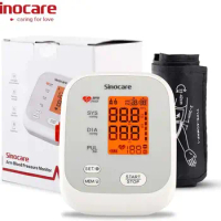 Sinocare Blood Pressure Monitor Upper Arm with 2 Users 120 Memory, Automatic Digital BP Machine Sphygmomanometer Heart Rate Puls