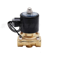 Solenoid Valve Normally Closed Brass 2W040-10 DN10 G3/8 Water Valve DC12V AC220V DC24V Pneumatic for Water Oil Helium Gas