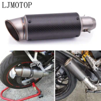 Motorcycle exhaust Modified Carbon fiber Moto Exhaust For Honda Nc700 Nc750X Nc750D Cb1300 Cb400 Cbr650 Cb500X Crf1000 Cbr1000rr