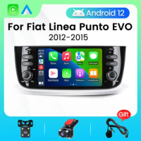 For Fiat Linea Punto EVO 2012 - 2015 Grande Linea 2007-2012 Car Radio Stereo GPS Navigation Multimedia Player WIFI BT Android 12